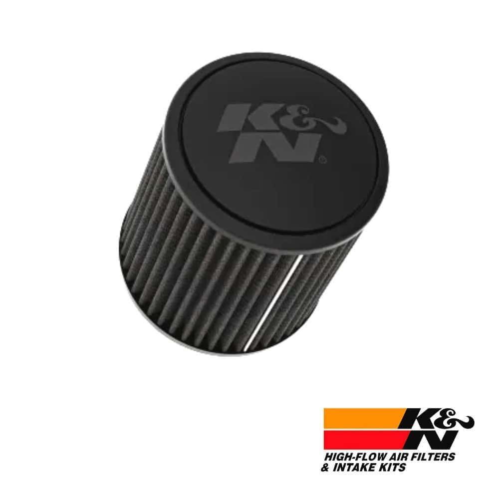 K&N high-flow air filter for optimal engine performance and filtration.