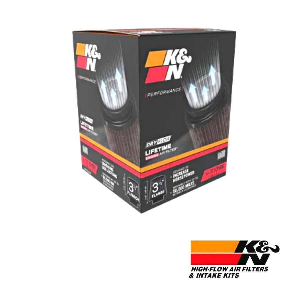 K&N high-flow air filters and intake kits for optimal engine performance and durability.