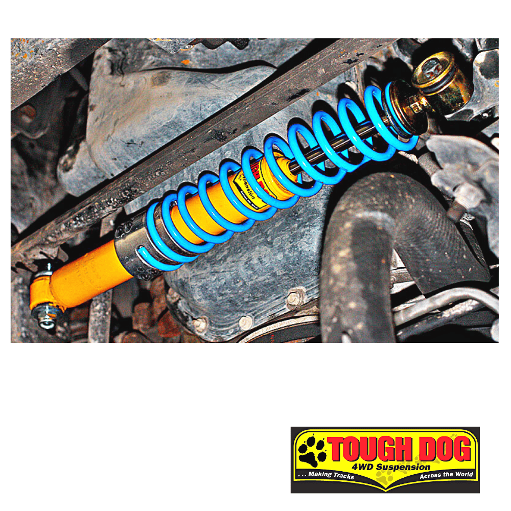 Heavy-duty off-road vehicle shock absorber for rugged terrain.