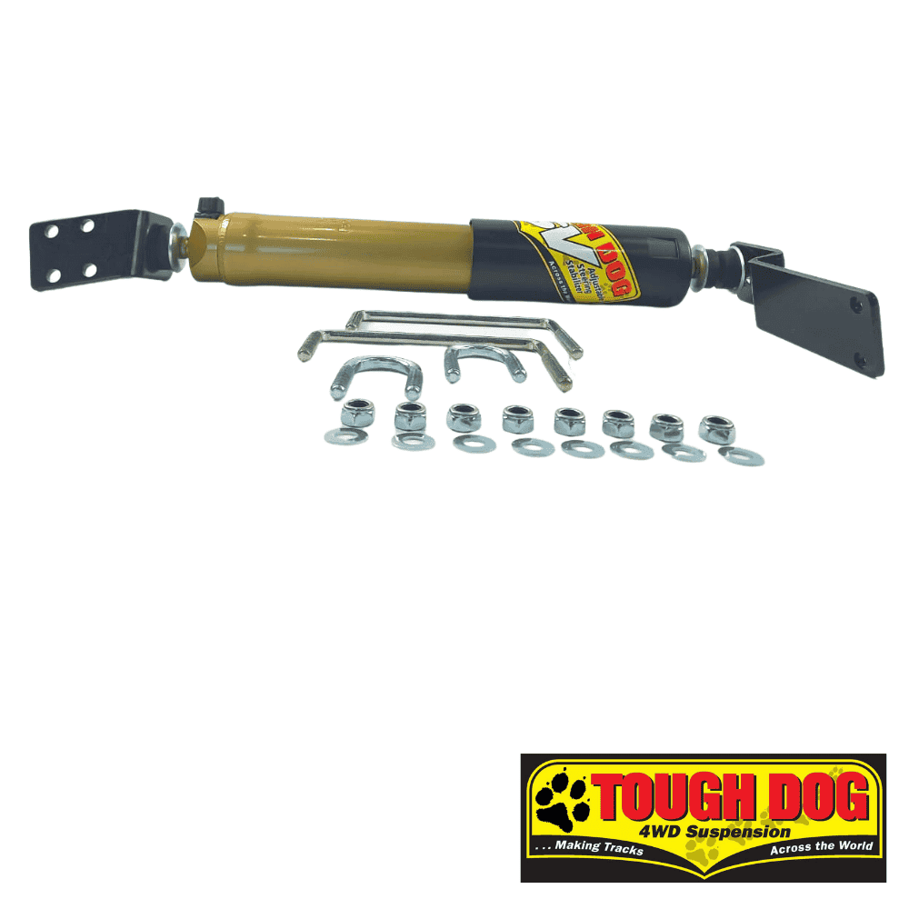 Shock absorber for 4WD vehicles with mounting hardware, durable suspension component for off-road pe.