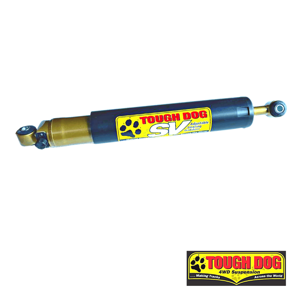 Tough Dog 4WD suspension shock absorber for off-road vehicles and rugged terrains.