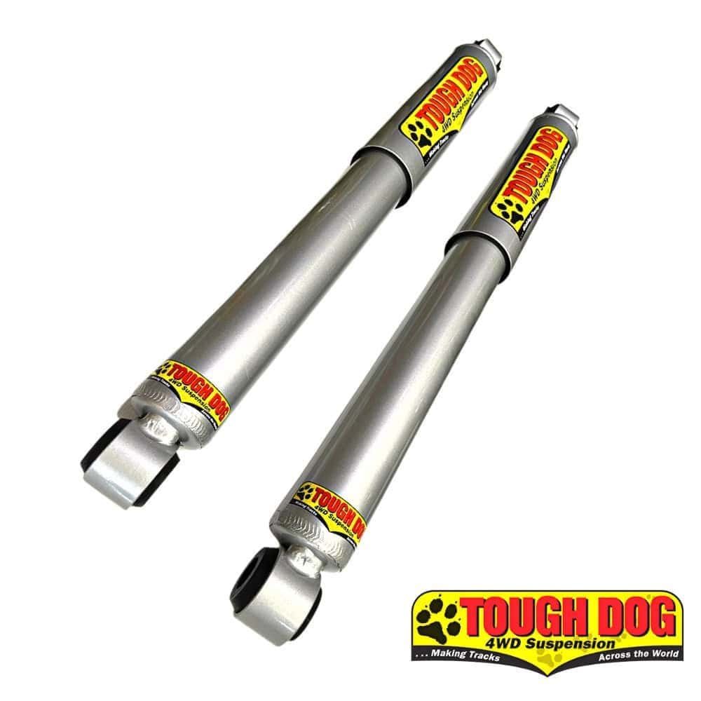 High-performance 4WD shock absorbers for off-road vehicles by Tough Dog. Durable suspension componen.