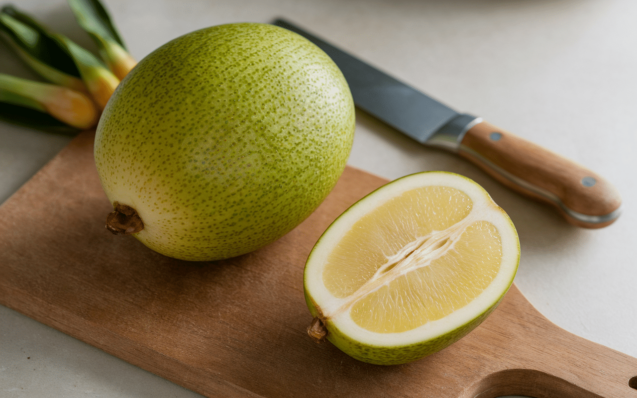 fruit légume jacque gros plan sur planche à découper
