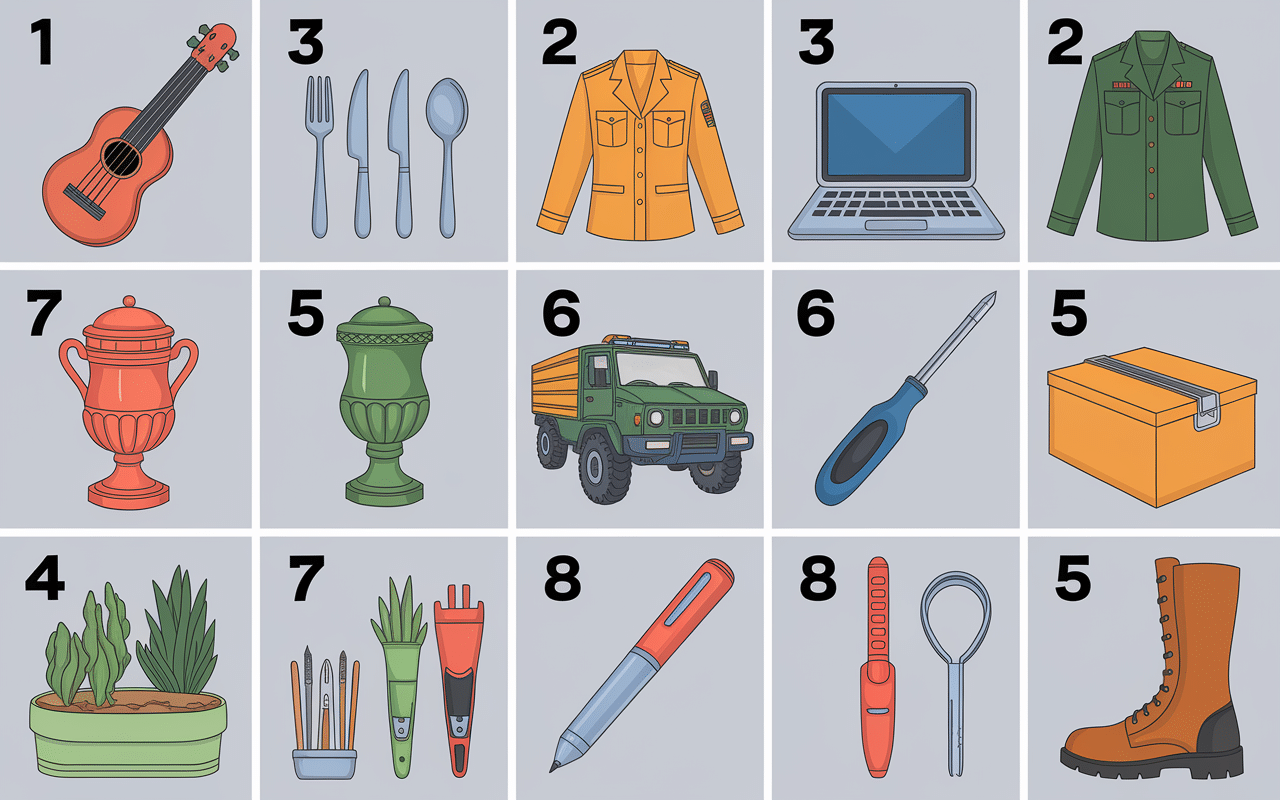 Top 15 objet en u ukulélé ustensiles uniforme ordinateur camion urne clé outil