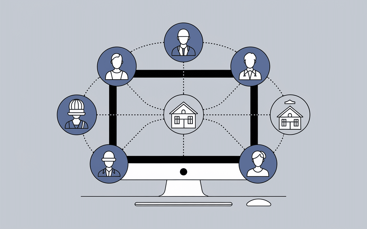 Interface stylisée plateforme travauxmakers.fr