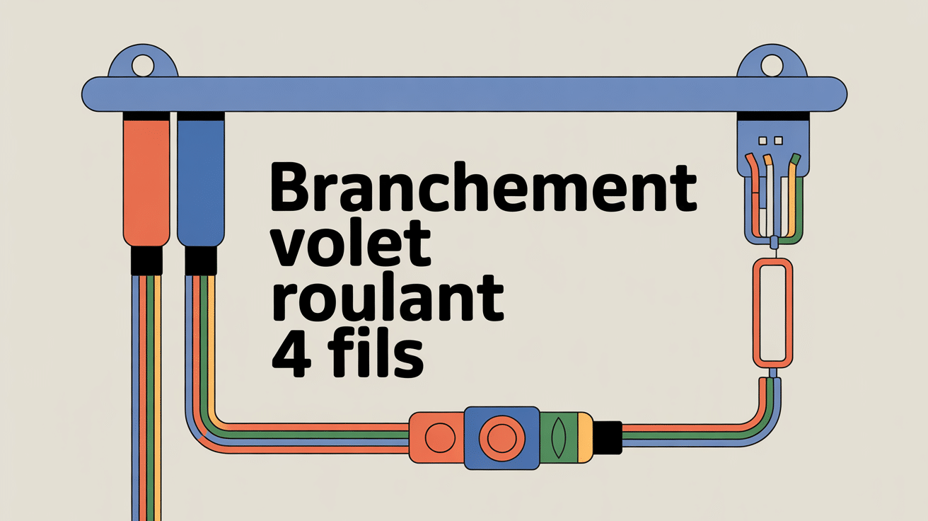 Branchement volet roulant Bubendorff 4 fils illustration technique
