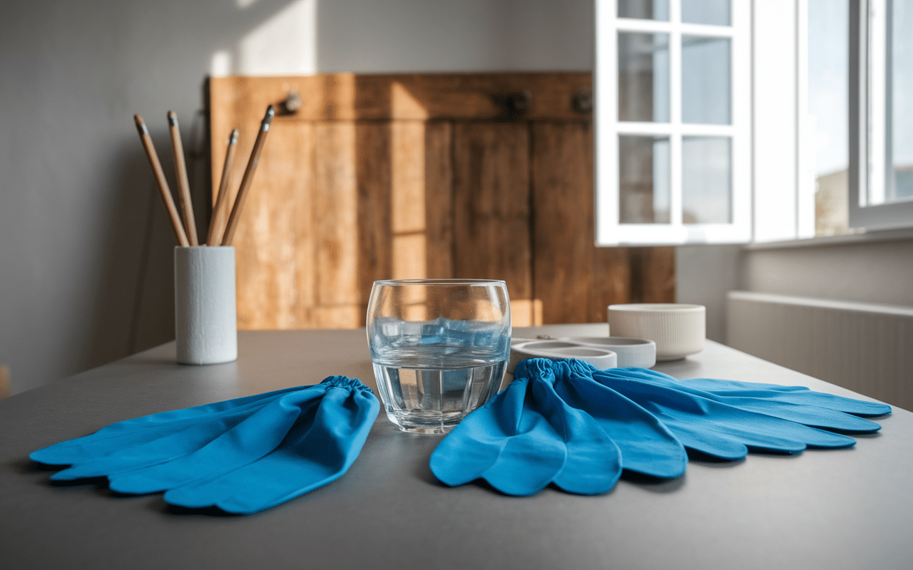atelier utilisation securisee huile de lin bois danger chiffons étalés seau eau