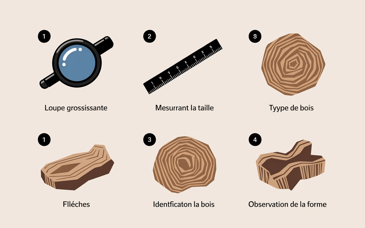 infographie identification champignon orange sur bois mort etapes