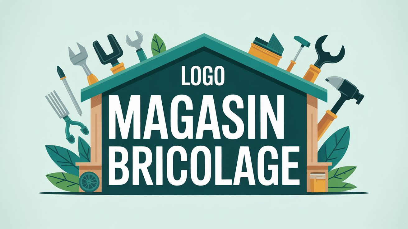 illustration logo leroy merlin avec toit vert moderne