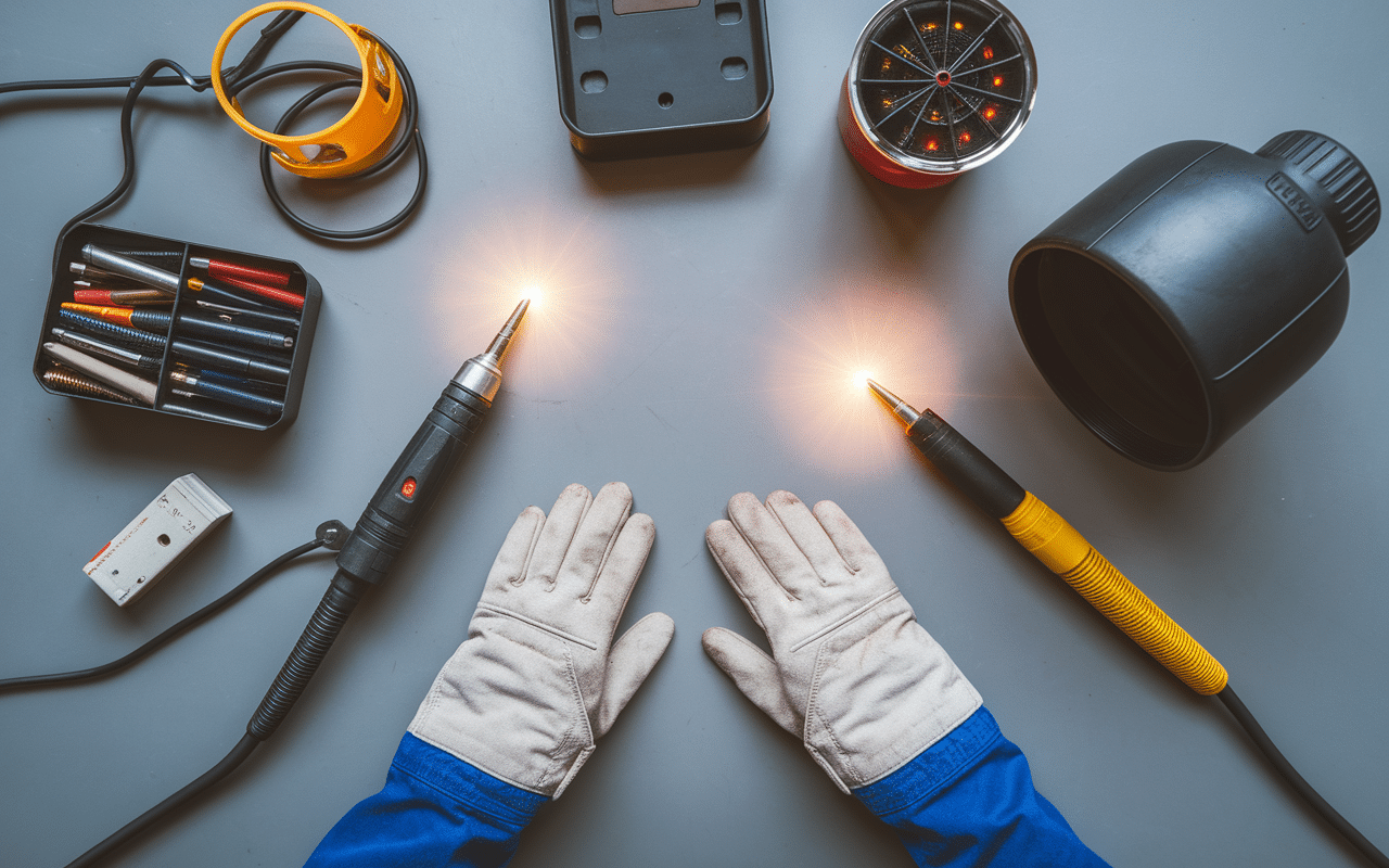 materiel-soudure-tig-poste-torche-gaz-electrodes