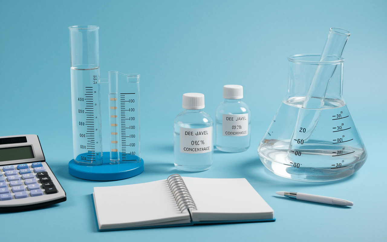 Calcul dose eau de javel laboratoire