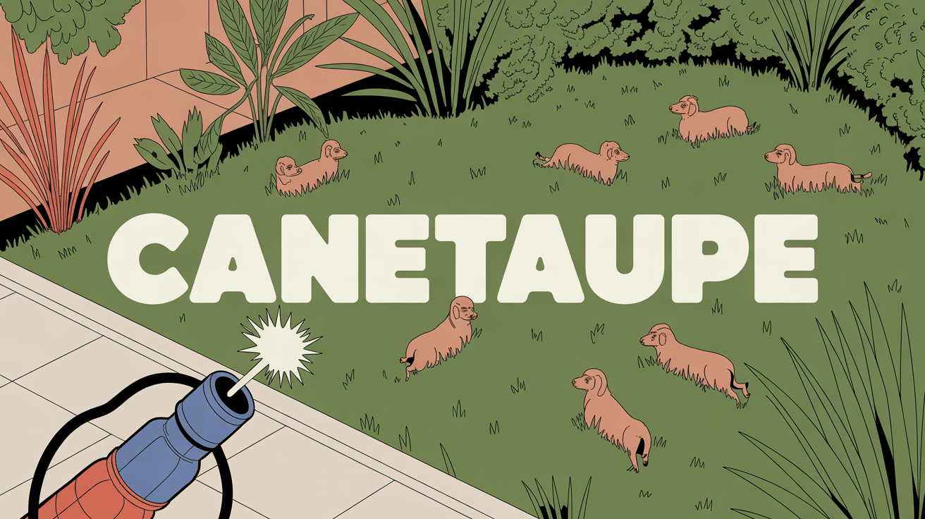 Jardin avec taupinières et dispositif canetaupe