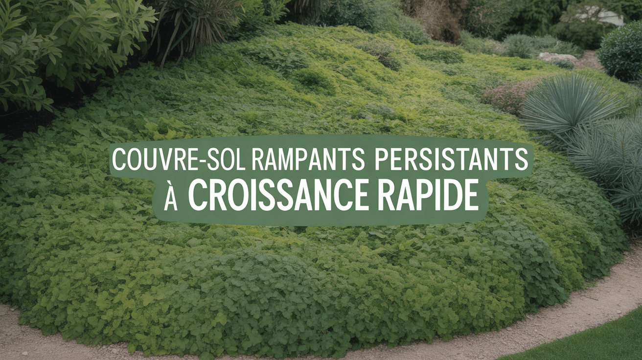 Jardin avec tapis de couvre-sol rampant persistant