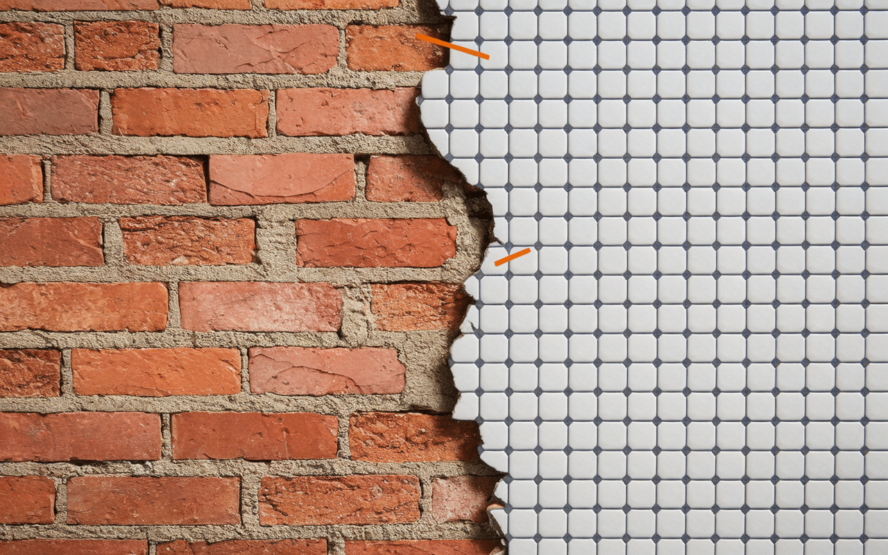 Vue technique des défauts structurels et infiltrations