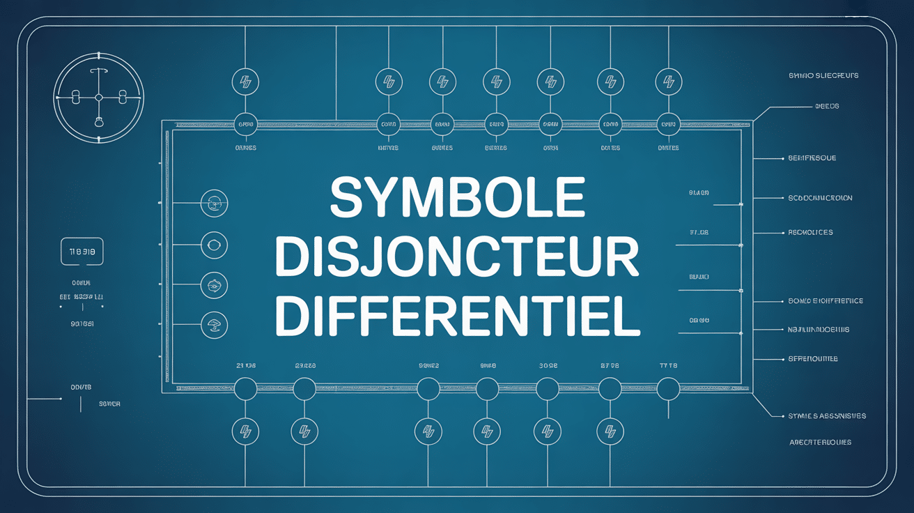 Illustration du symbole disjoncteur différentiel moderne