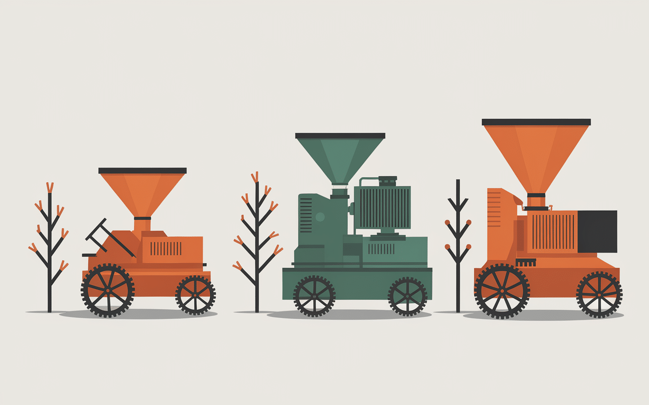 Trois modèles broyeurs manuel électrique thermique