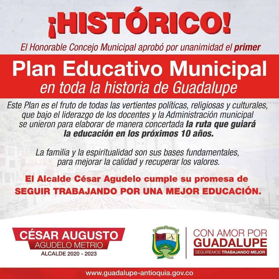 Aprobado plan educativo en Guadalupe