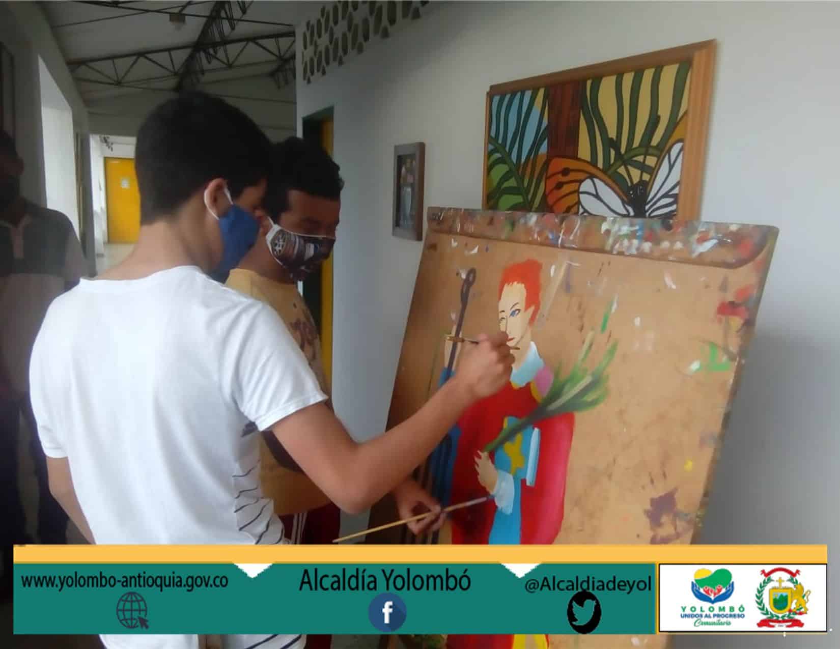 Yolombó plasma las artes visuales en sus jóvenes