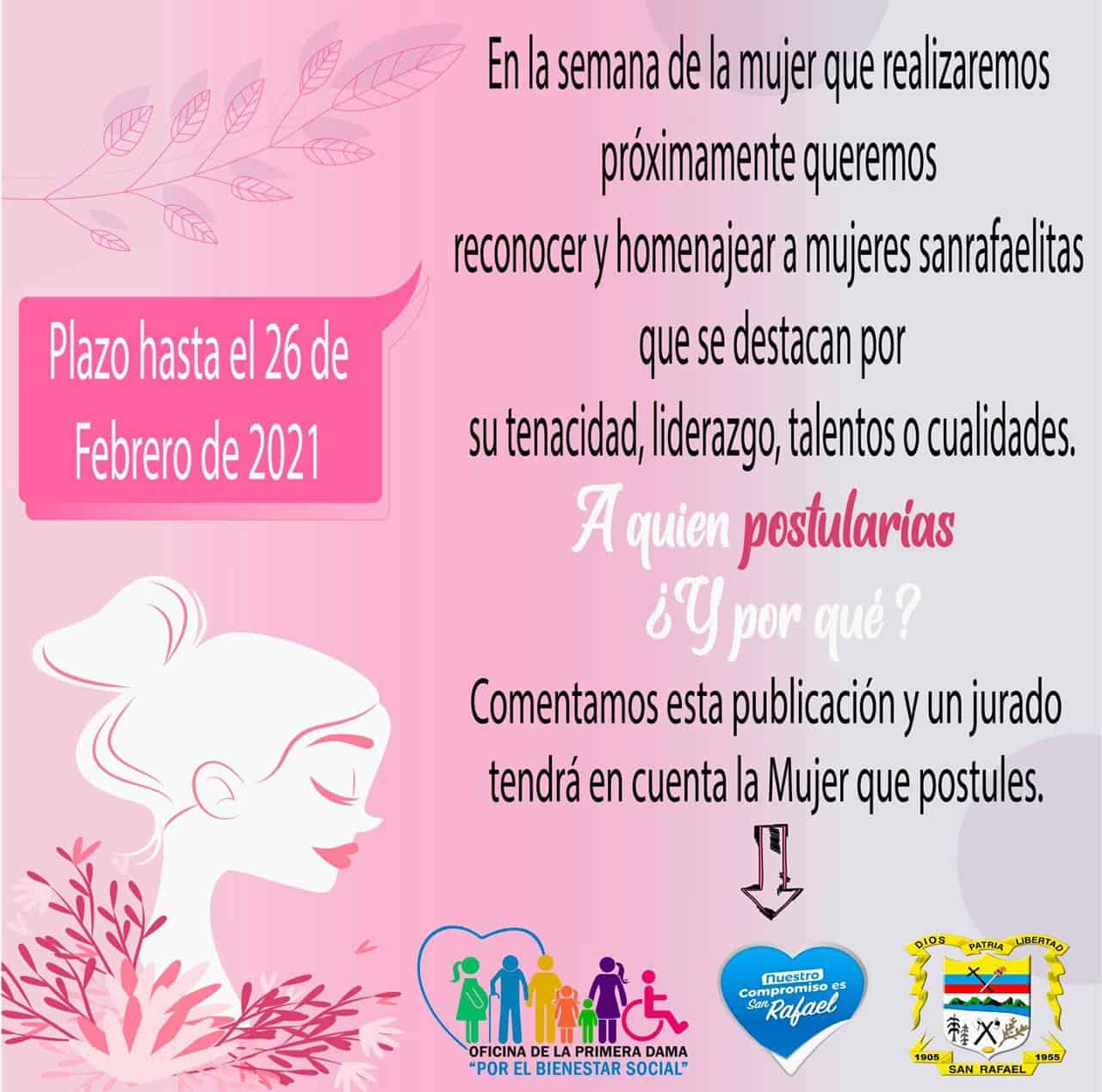 La alcaldía de San Rafael hará un reconocimiento a las mujeres del municipio