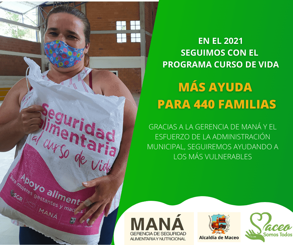 En Maceo se entregó suplementos alimentarios
