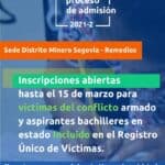 Oportunidades de estudio para las víctimas del conflicto armado en Yalí