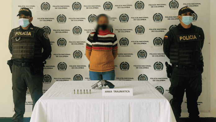 En Sonsón capturaron a una mujer por agredir con arma de fuego a otra persona