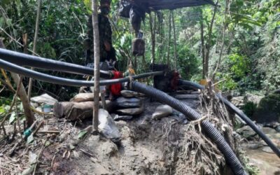 En un operativo se capturó a cinco personas por minería ilegal en Sonsón