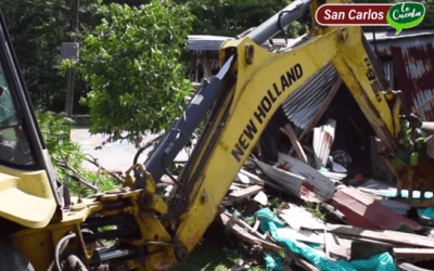 Fue demolida una vivienda que era utilizada para el expendio de estupefacientes en San Carlos