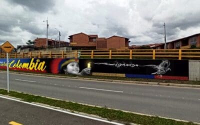 En Rionegro jóvenes pintaron un mural en honor al Paro Nacional
