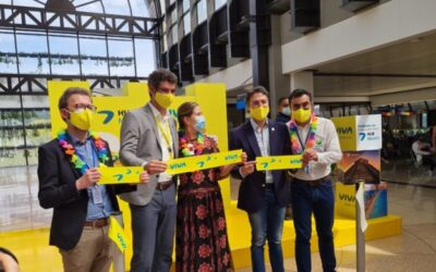 Aerolínea Viva realizó la inauguración de una nueva ruta internacional y su centro de conexiones