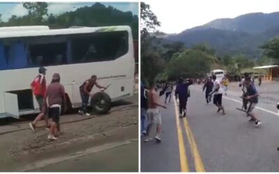 Un herido dejó enfrentamiento entre hinchas del DIM y Millonarios en la autopista