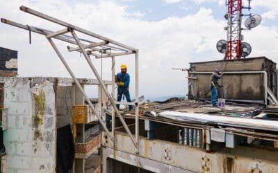 Con el desmonte de la estructura metálica de la Biblioteca España, se cumple el primer hito importante en su reconstrucción