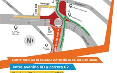 Para avanzar con las obras del intercambio vial de la 80, habrá cierre total de la calzada norte de San Juan