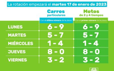 A partir del martes 17 de enero inicia la rotación del Pico y Placa en Medellín para el primer semestre de 2023