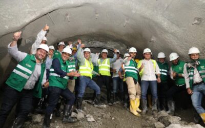 Se concreta un hito en la construcción del Túnel Guillermo Gaviria Echeverri: este jueves 2 de marzo se alcanzó el cale de la galería de rescate