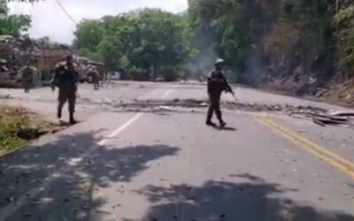 Ejército Nacional reporta hostigamientos en la vía Tarazá-Valdivia