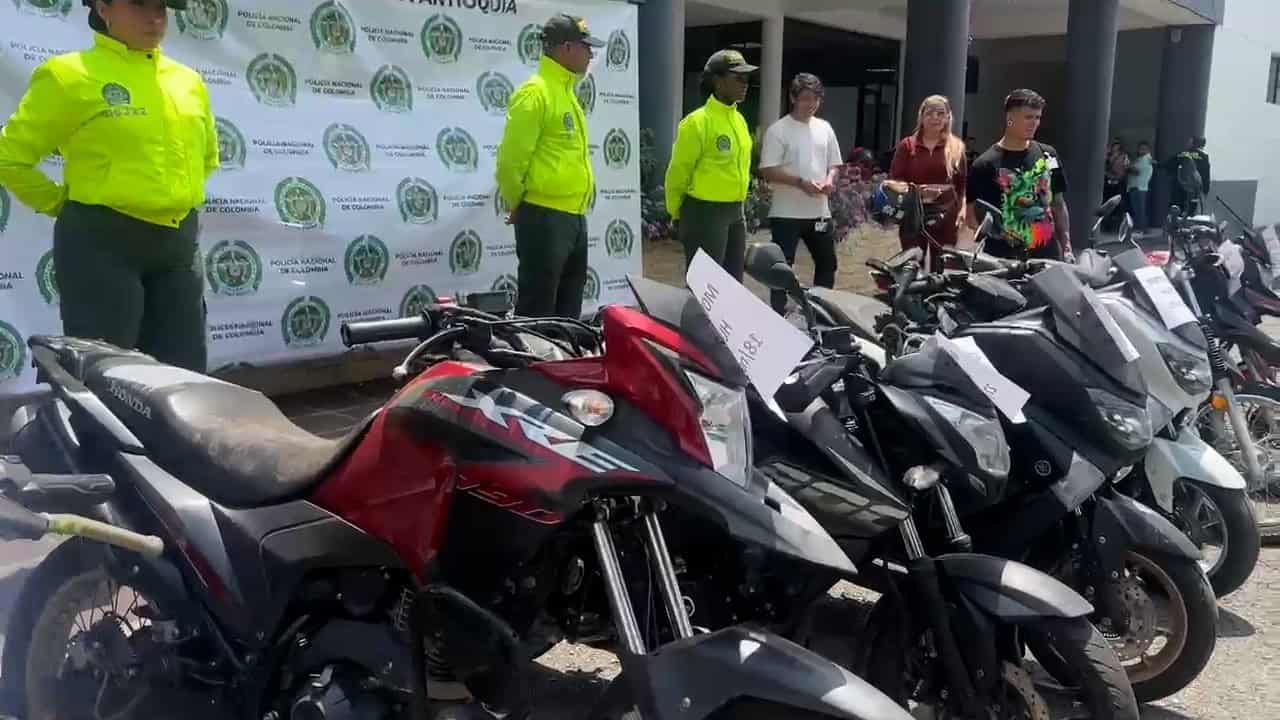 ¿Está la suya? En un megaoperativo la Policía recuperó 9 motocicletas robadas en Antioquia