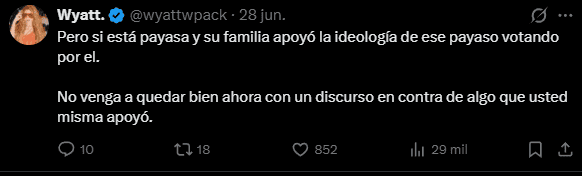 reacción a carta
