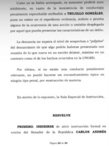Corte Suprema cierra investigación contra Trujillo en el caso UNGRD