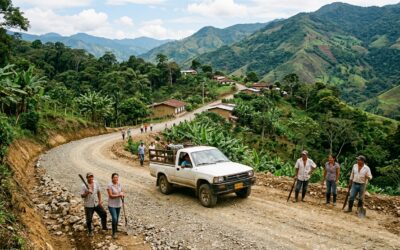 Aguacatal ya tiene acceso en carro tras ensanche de 2,5 km