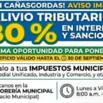 Cañasgordas ofrece alivio tributario del 80 % en intereses hasta el 30 de septiembre
