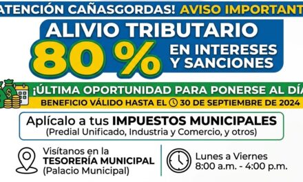 Cañasgordas ofrece alivio tributario del 80 % en intereses hasta el 30 de septiembre