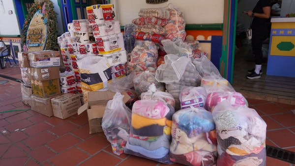 Imagen publicada por la Alcaldía de Guatapé sobre ayudas humanitarias para comunidades afectadas por el terremoto.