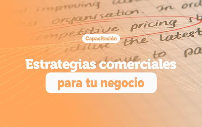 Pieza informativa de estrategias comerciales para una capacitación gratuita en Yolombó