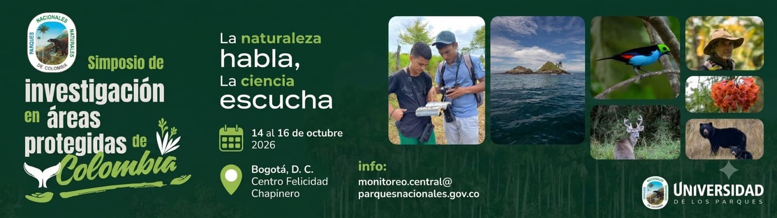 Convocatoria del simposio de investigación en áreas protegidas de Colombia