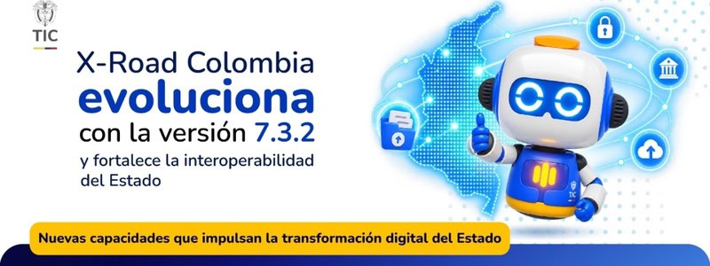 Ilustración de referencia sobre X-Road Colombia y el intercambio seguro de datos entre entidades públicas