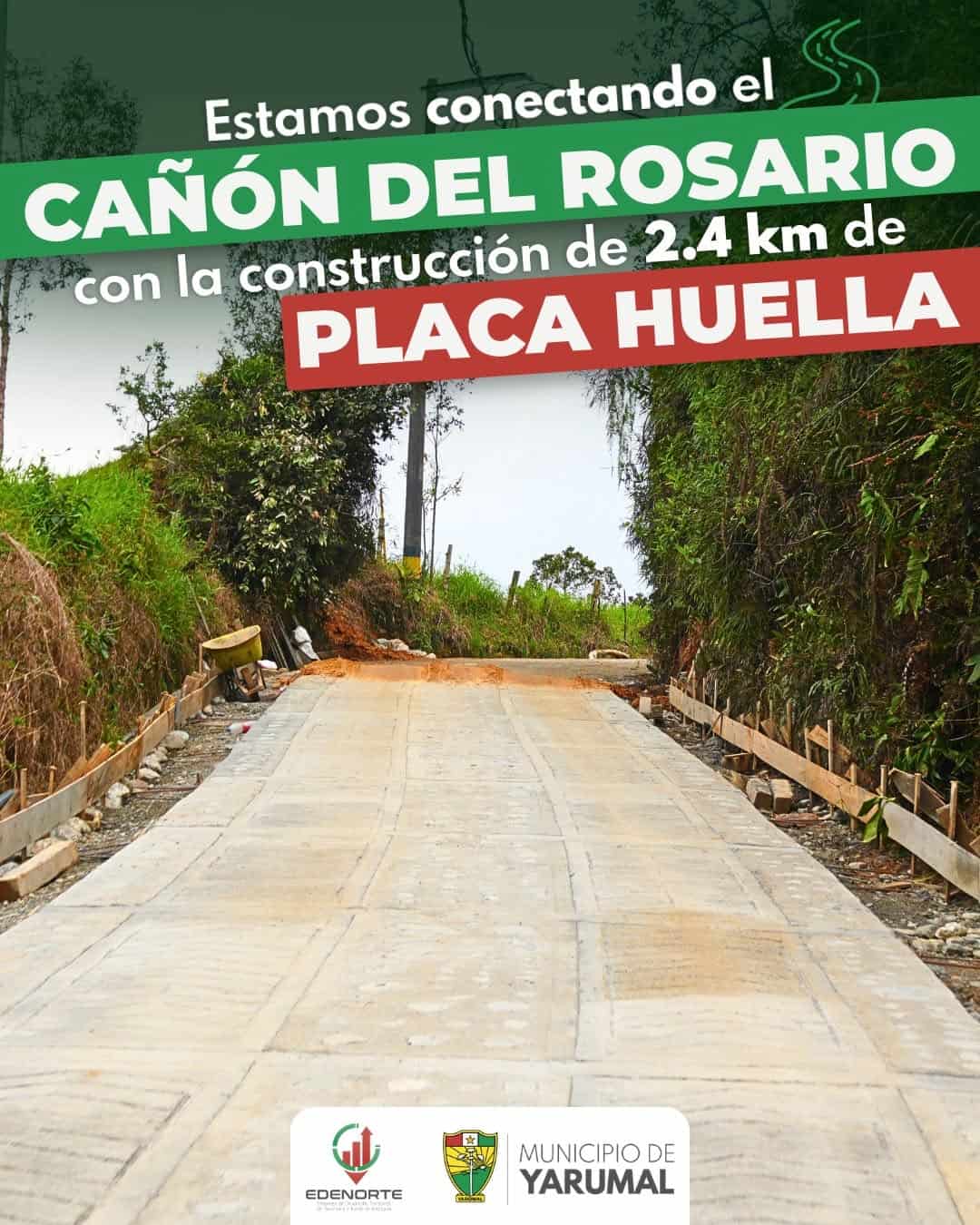 Obra vial en el Cañón del Rosario, Yarumal
