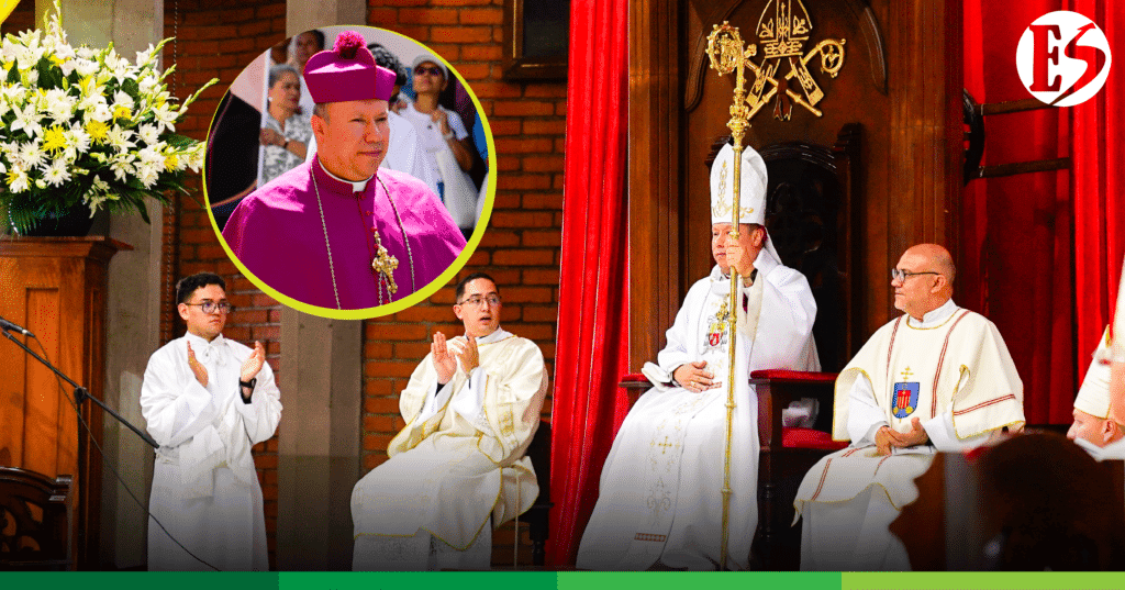 Monseñor Diego Luis Rendón Urrea durante la posesión de la Diócesis de Jericó en la catedral de Jericó