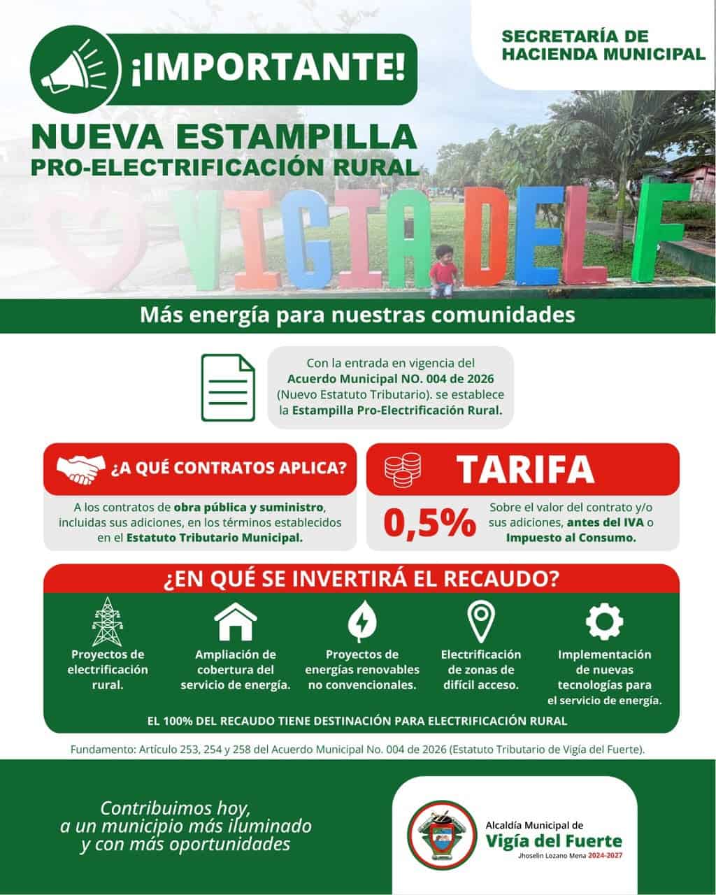 Imagen ilustrativa sobre electrificación rural en Vigía del Fuerte