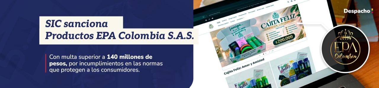 Ilustración sobre compras por internet y sanción a Productos EPA